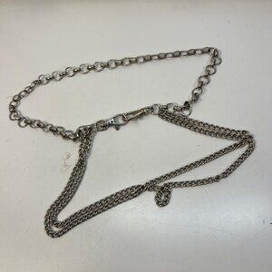 Heavy Duty Double Chain Dog Leash Metal Swivel Clips Training Walking Large Dogs